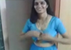 Indian Aunty Remove Their way Chap-fallen Saree  Blouse Expose Obese Boobs  Unadorned Host