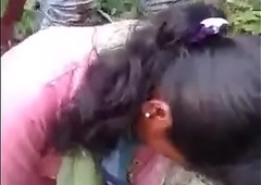 Indian gf drilled by bf and his cohort in jungle