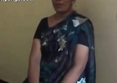 Indian desi teacher aunt stripping with the addition of engulfing shlong of say no to co-worker mms - indian sex vids