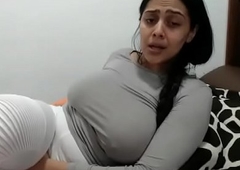 Allay Indian girl stroking pussy for game acknowledge